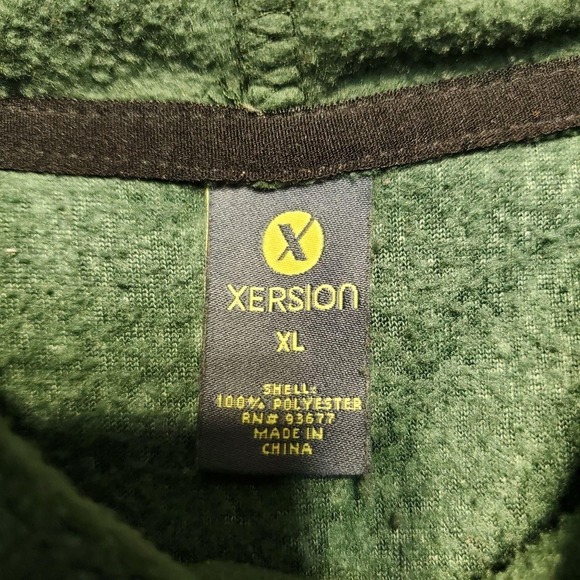 Xersion Hoodie Mens XL Green Fleece Pullover Hooded Sweatshirt Soft Casual Warm - Picture 3 of 10